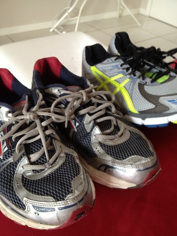 Brookes GT-12 (front) with new Asics GTS-2000 (back)